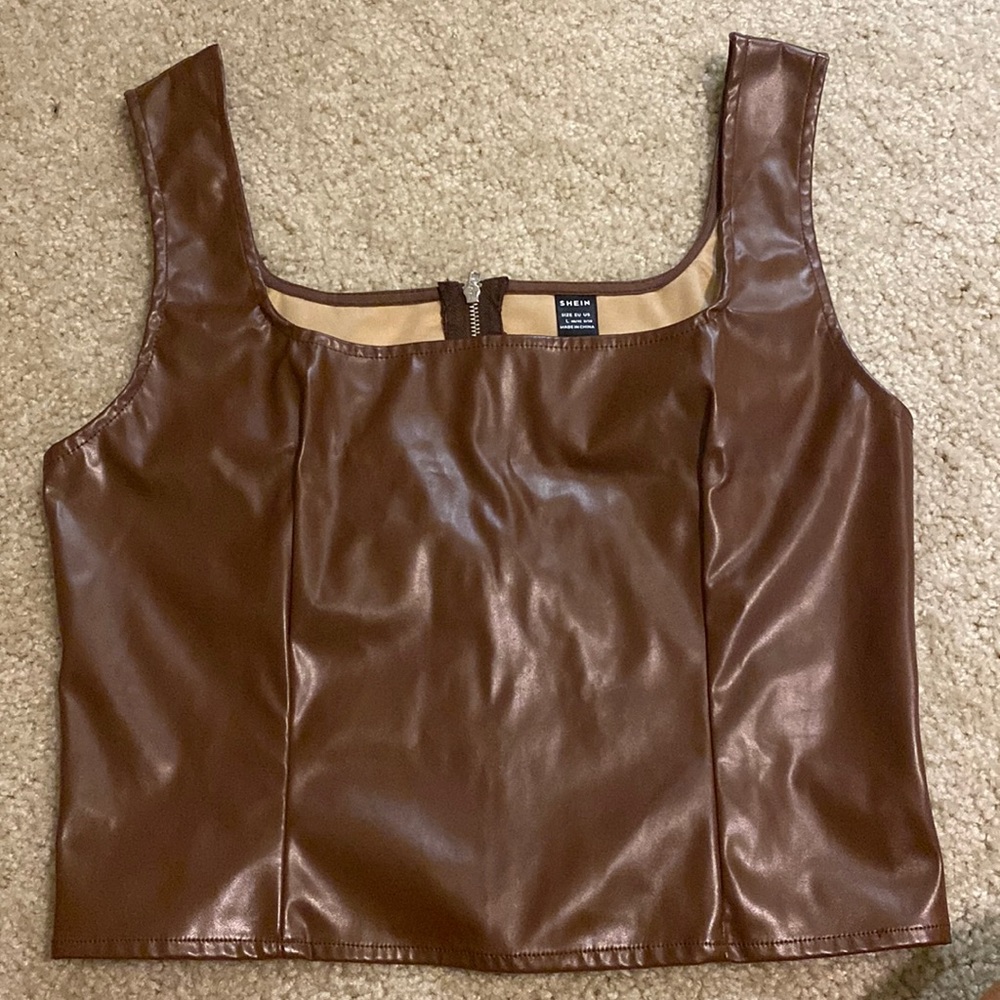 Leather tank top